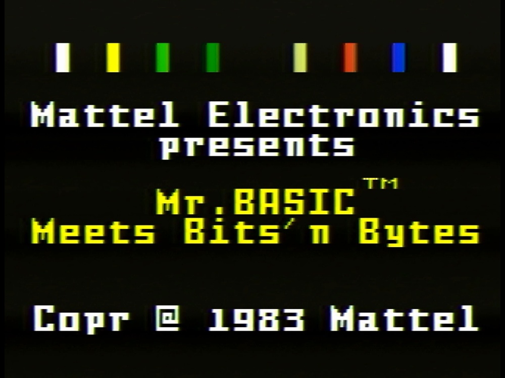 Title Screen of Mr. Basic Meets Bits 'N Bytes for Intellivision